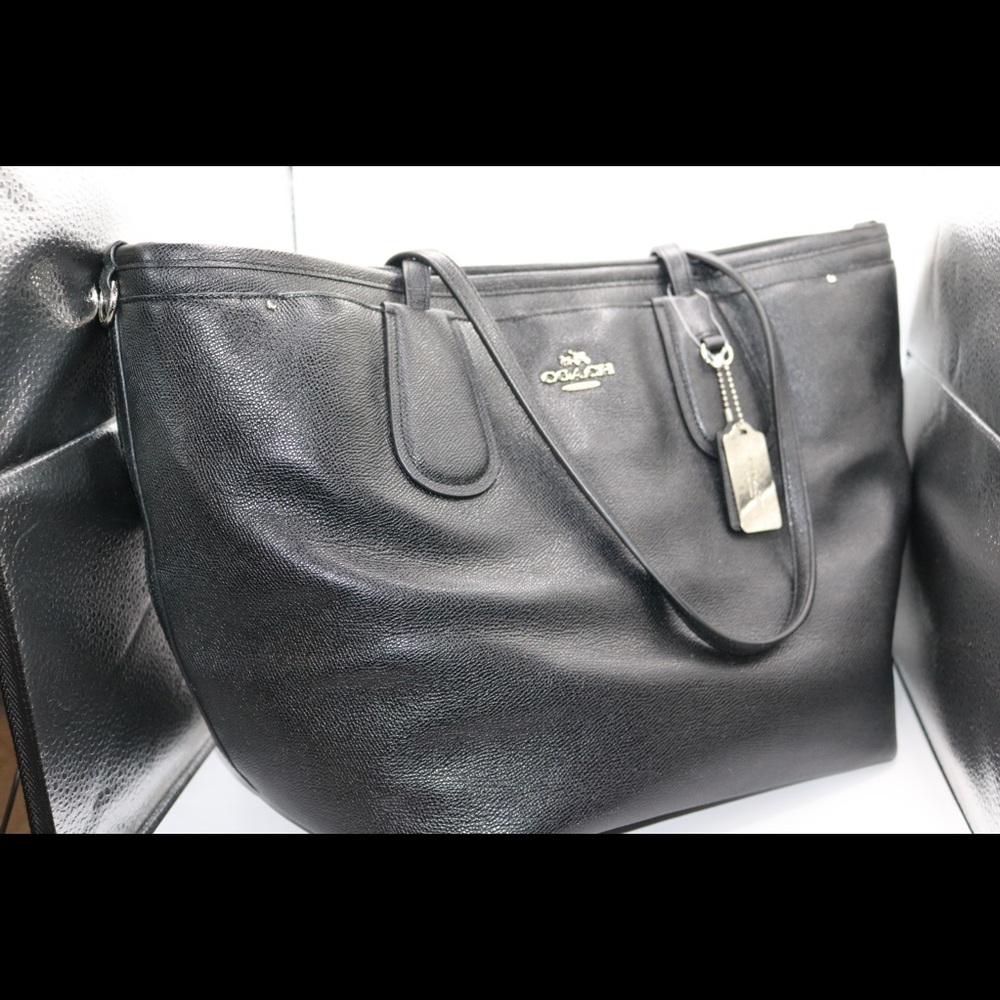 COACH crossgrain leather taxi tote diaper bag